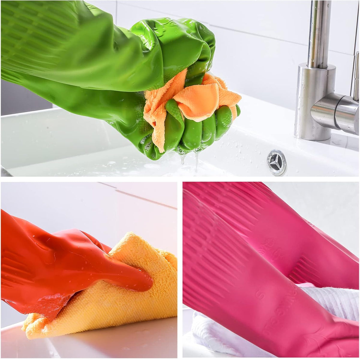IUCGE rubber gloves flex and stretch material showcase