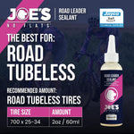 Joe's No Flats Road Leader Sealant close up of the 60ml size bottle