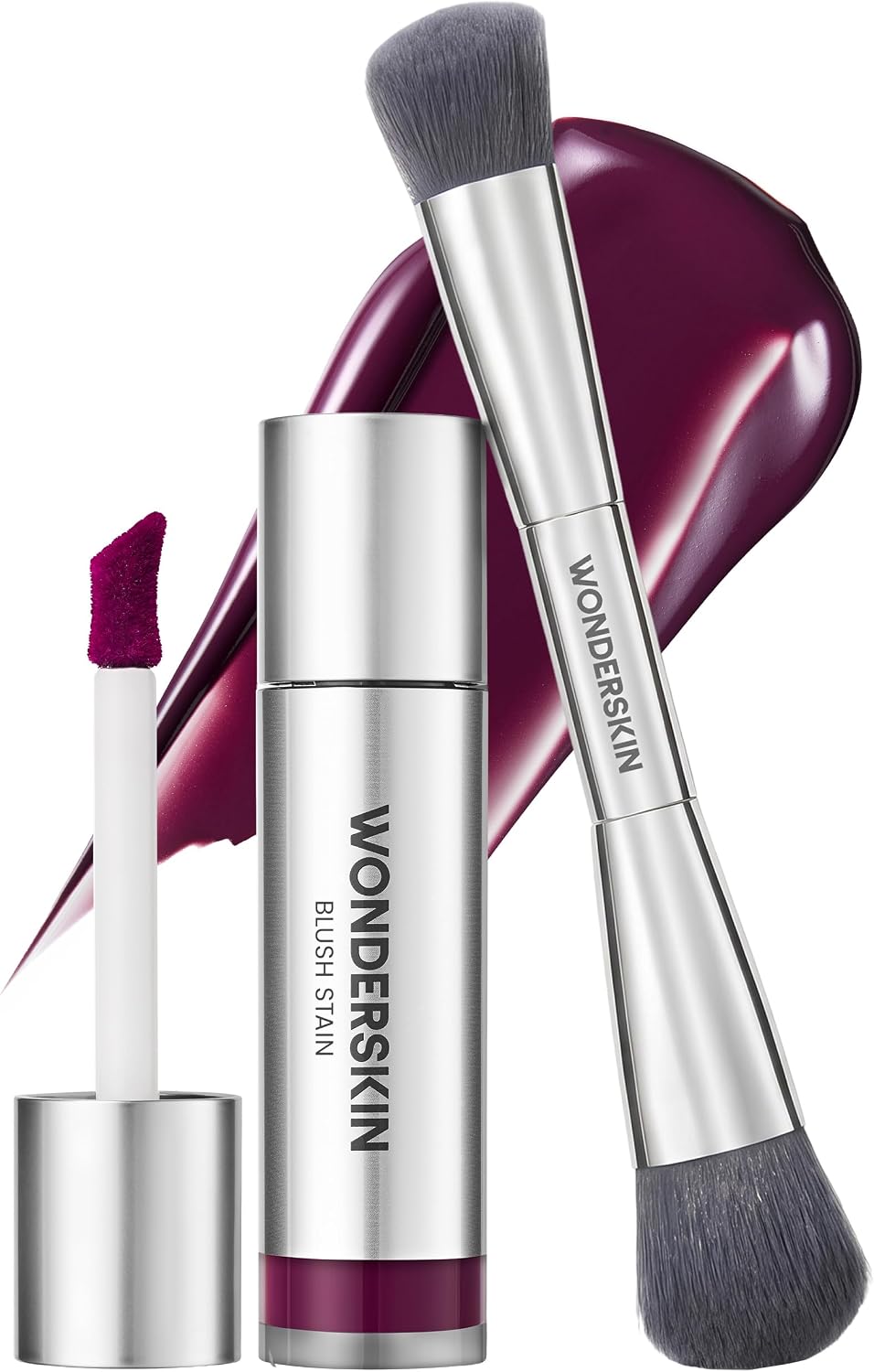 Wonderskin Beauty Essentials Set featuring liquid blush and dual-ended brush