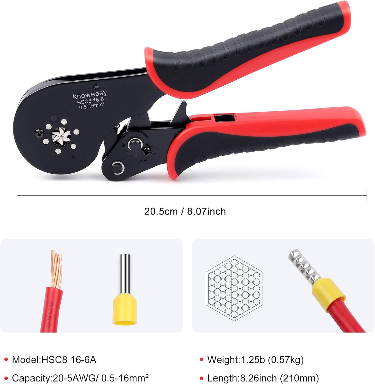 Knoweasy wire crimper showing jaw mechanism