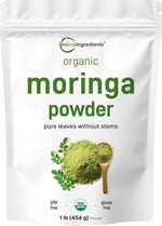 Micro Ingredients organic moringa leaf powder lifestyle usage in tea cup