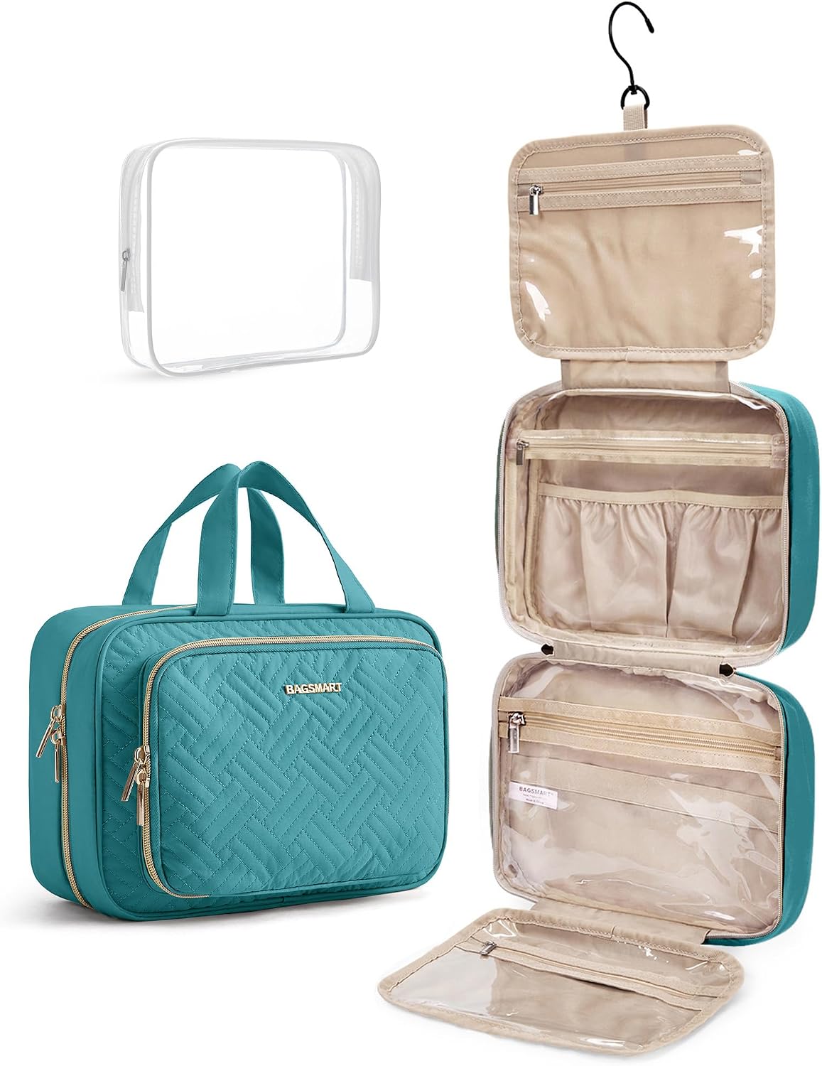 Bagsmart travel toiletry bag front view