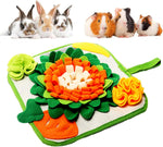 Générique rabbit foraging mat front view green and orange pet snuffle mat