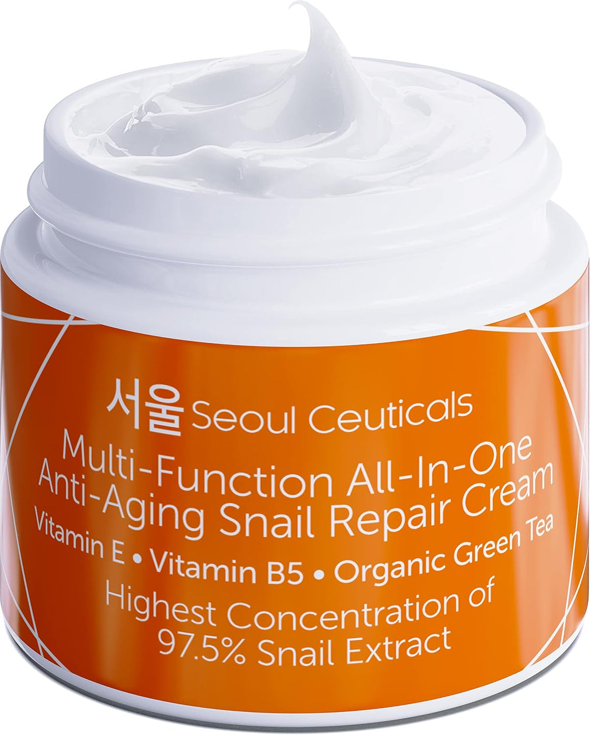 SeoulCeuticals Snail Repair Cream jar showcasing the ninety-seven point five percent snail mucin label.