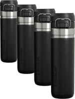 Stanley Quick Flip GO Water Bottle 24 oz | Push Button Lid | Leakproof and Packable for Travel and Sports | Insulated Stainless Steel | BPA-Free | Black 2.0 - Image 10