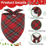 Vivifying dog bandana 2 pack red and green holiday costume