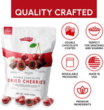 Snackathon Double Chocolate Covered Cherries, 18 OZ Resealable Bulk Bag, Tart Dried Red Cherries Coated in Creamy Milk Chocolate & White Chocolate, Indulgent for Snacking & Gifting - Image 4