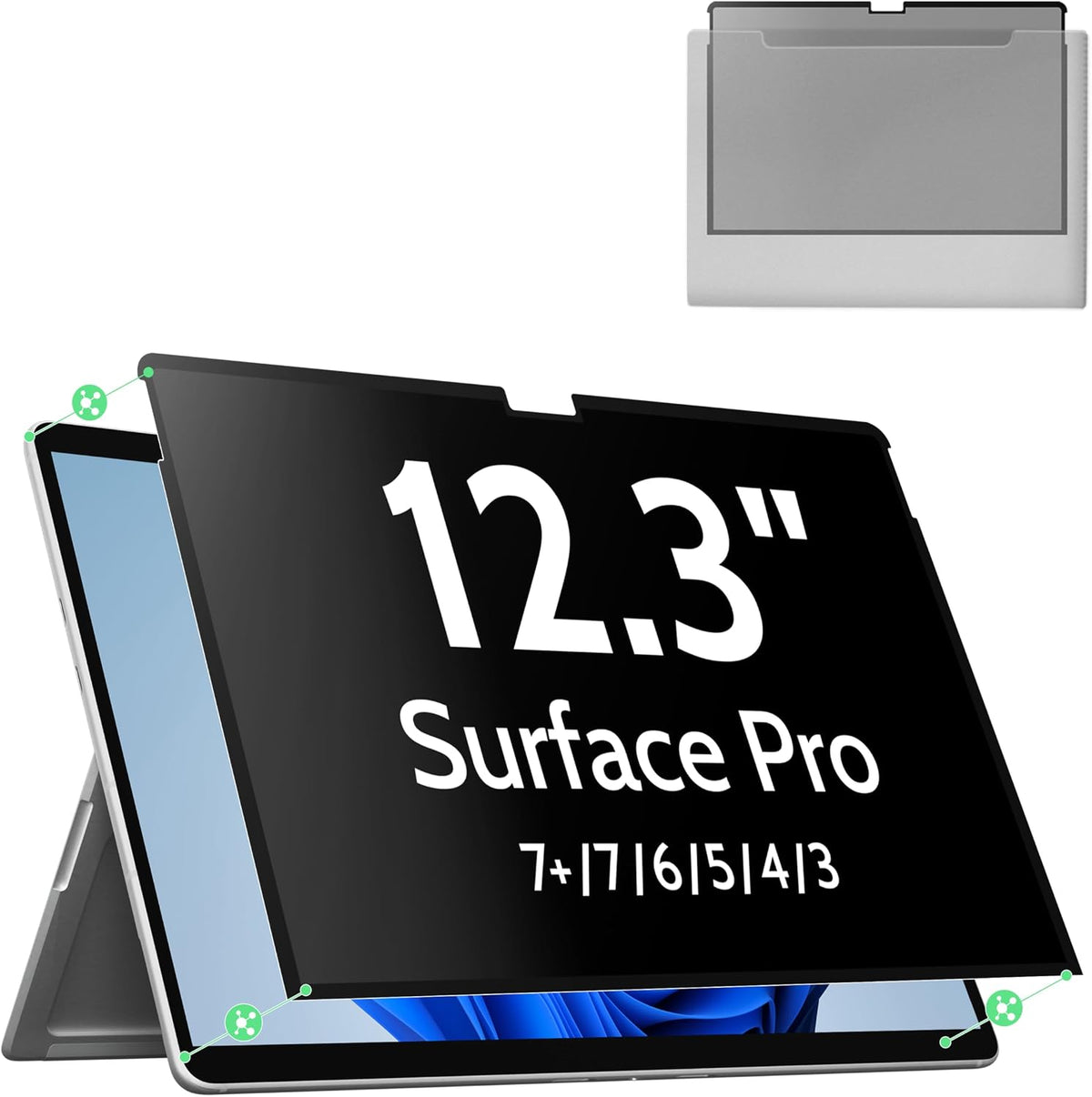 3 Pack Paper Screen Protector for Surface Pro 11/10/9/8/X -13 Inch(2019-2024), Draw and Write Like on Paper, Anti Glare Blue Light Filter, Sensitivity Film, Matte Shield Stylus Pen & Case Friendly - Image 11