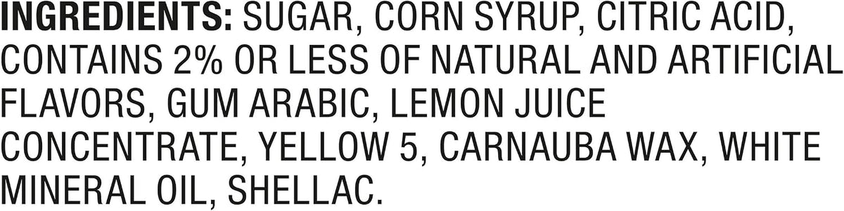 Lemonhead candy 12 ounce bag packaging details
