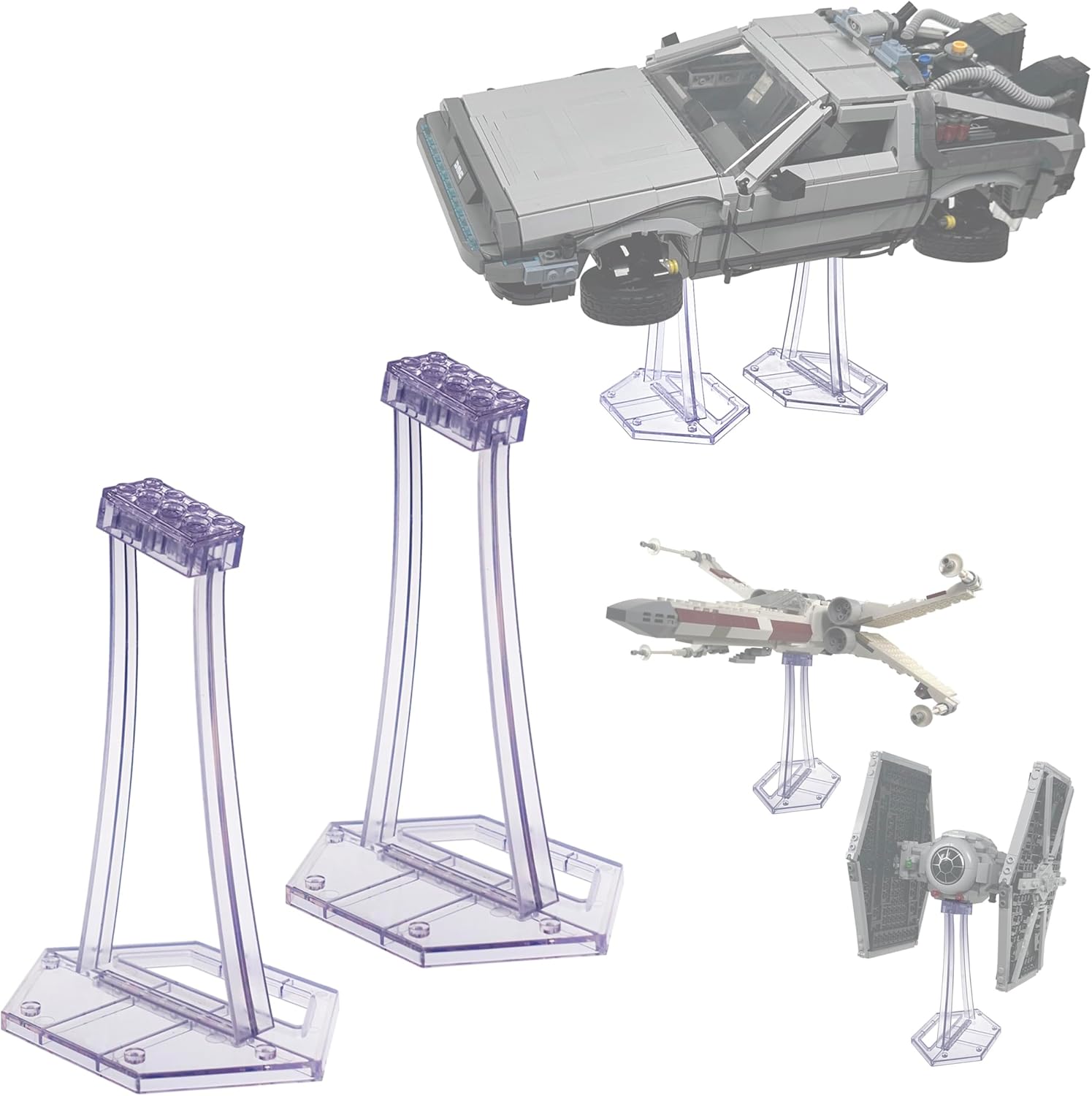 BrickVisions display stands for LEGO 10300 Time Machine front view