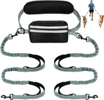 Hands Free Dog Leash, Double Dog Leash with Waist Bag, Back Brace, Double Padded Handles, Running Belt Fanny Pack with Phone, Treat, (Large, 26-120 lbs) - Image 13