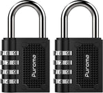 Puroma 2 pack combination locks front view security lock