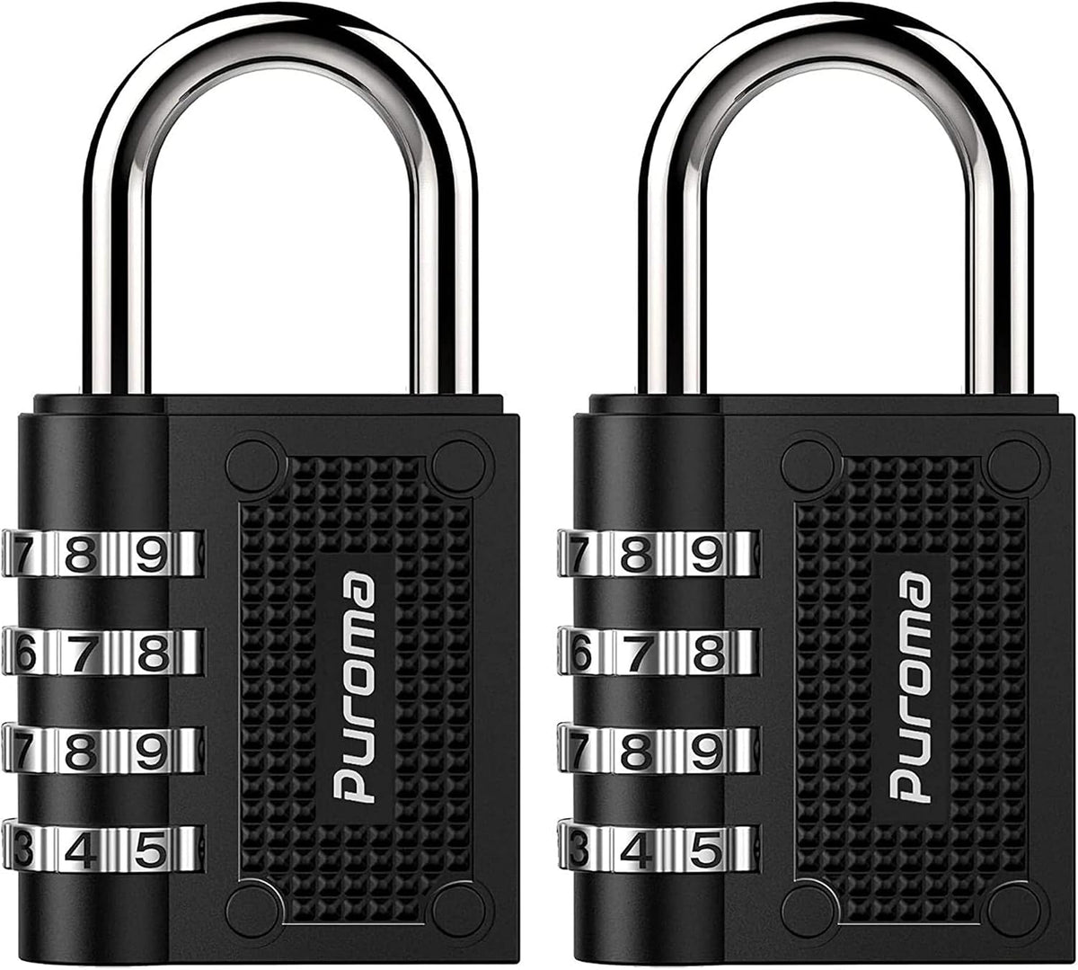 Puroma 2 pack combination locks front view security lock