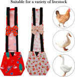 Flamingo pattern pet hen clothing with decorative bow tie details