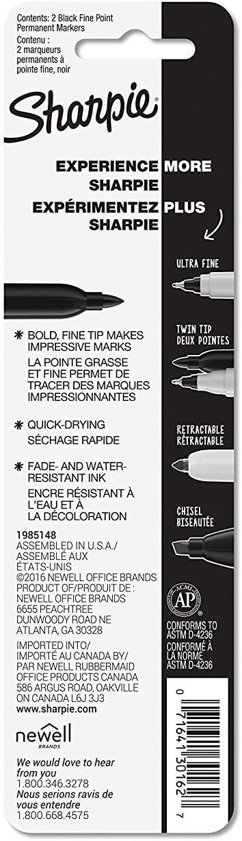 Sharpie fine point marker tip close up detail