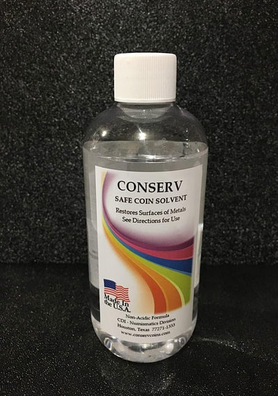 Conserv Safe Coin Solvent - 8 Ounce Bottle - Image 1