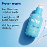 Side profile of Bliss Hyaluronic Acid serum bottle