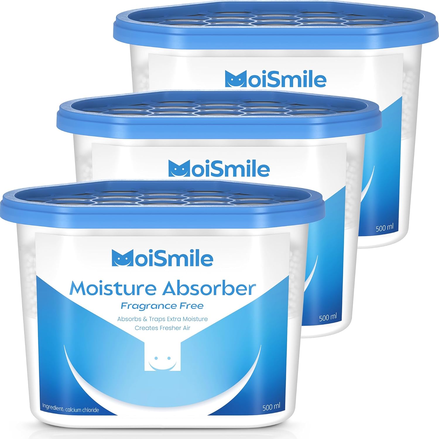 Moismile Moisture Absorber 3 Pack front view dehumidifier boxes