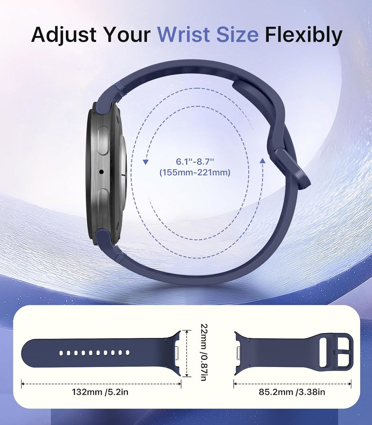 Side profile of pin and tuck closure mechanism on wristband