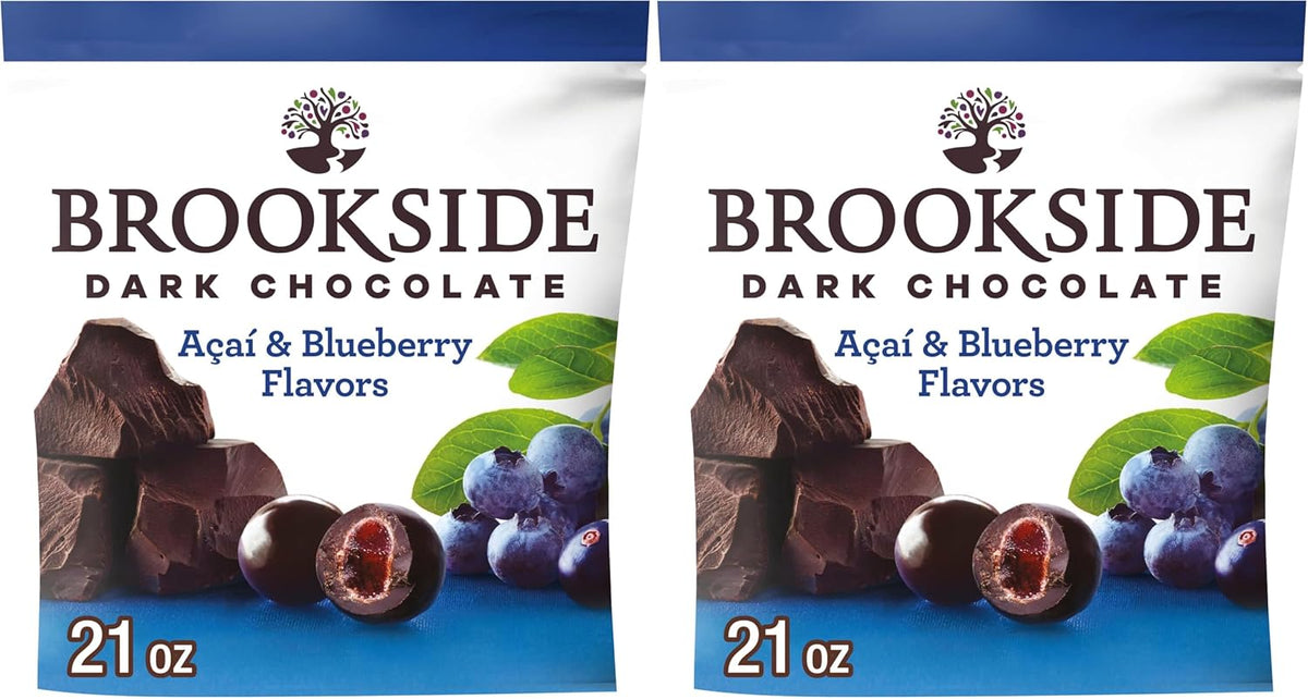 BROOKSIDE Dark Chocolate, Acai and Blueberry Flavored Snacking Chocolate Bag, 21 oz - Image 8