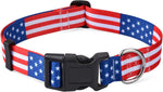 Mihqy American Flag Dog Collar front view buy imported pet accessories