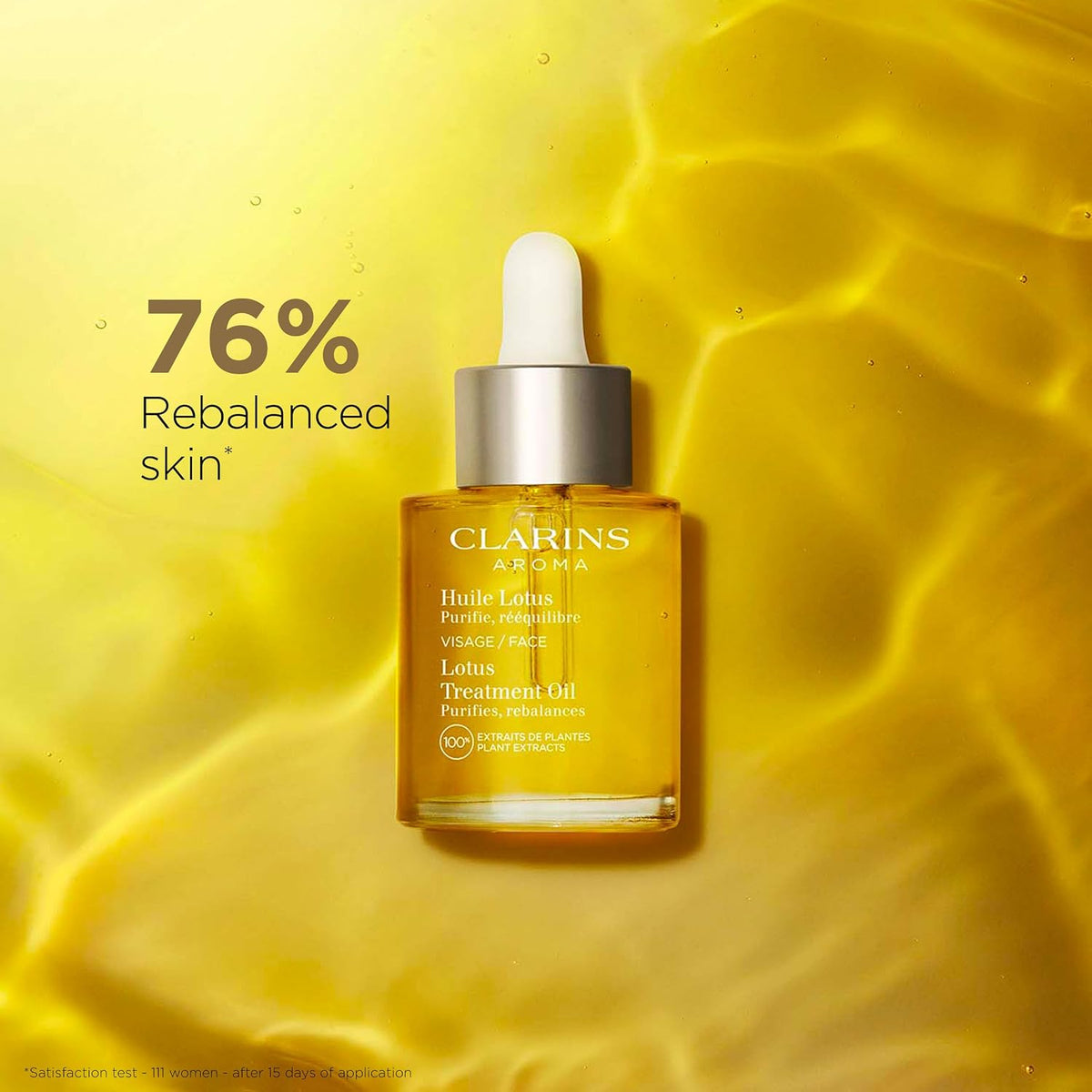 Clarins Lotus Face Treatment Oil dropper bottle packaging