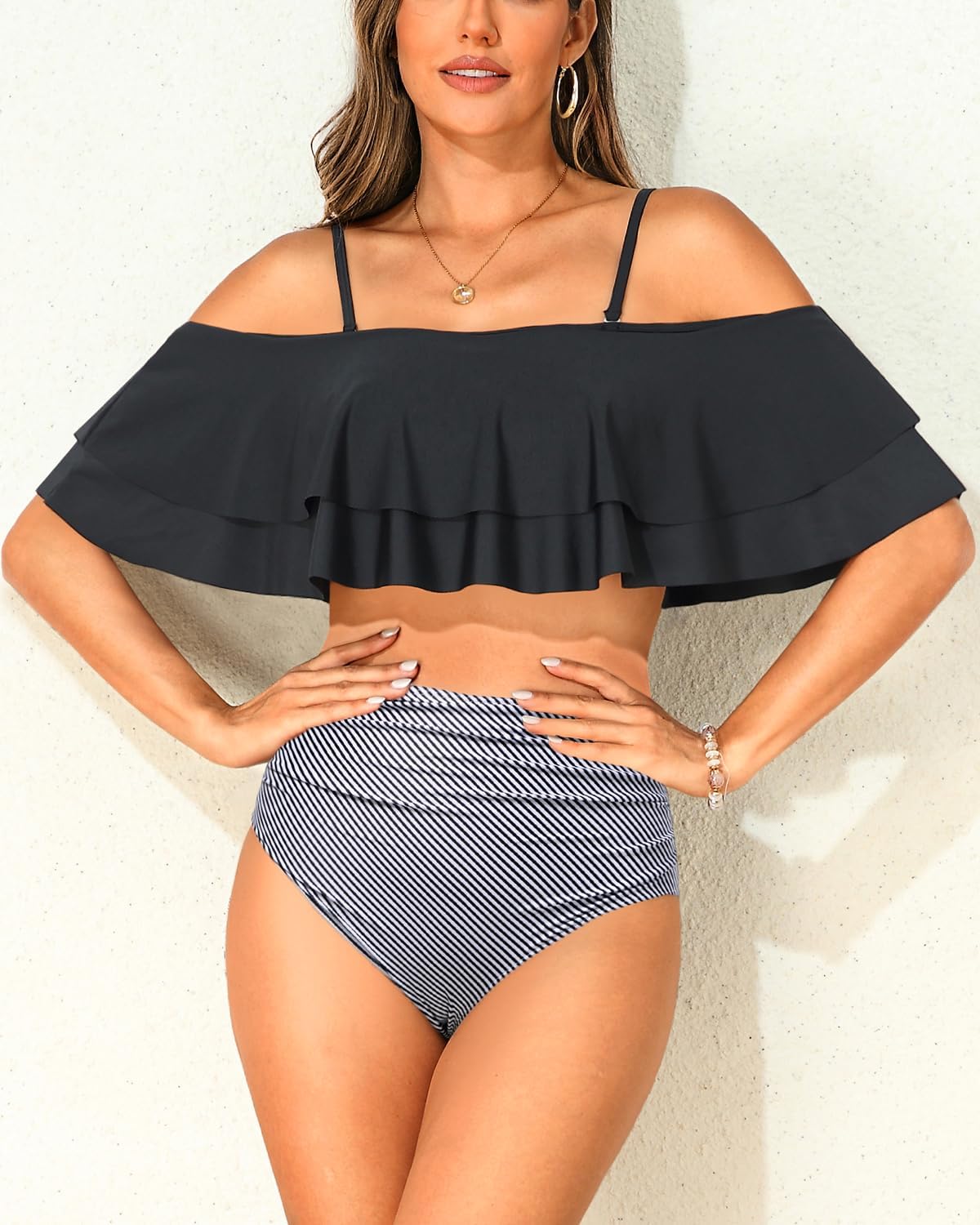 Tempt Me two piece swimsuit styled for tropical vacation