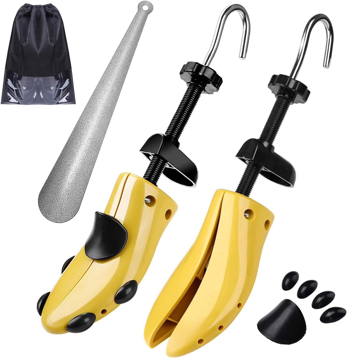 Eachway Pair of Professional 2-Way Premium Shoe Stretcher Tough Plastic Shoe Trees, Adjustable Length & Width Durable Shoe Shaper for Men and Women (Large) - Image 1