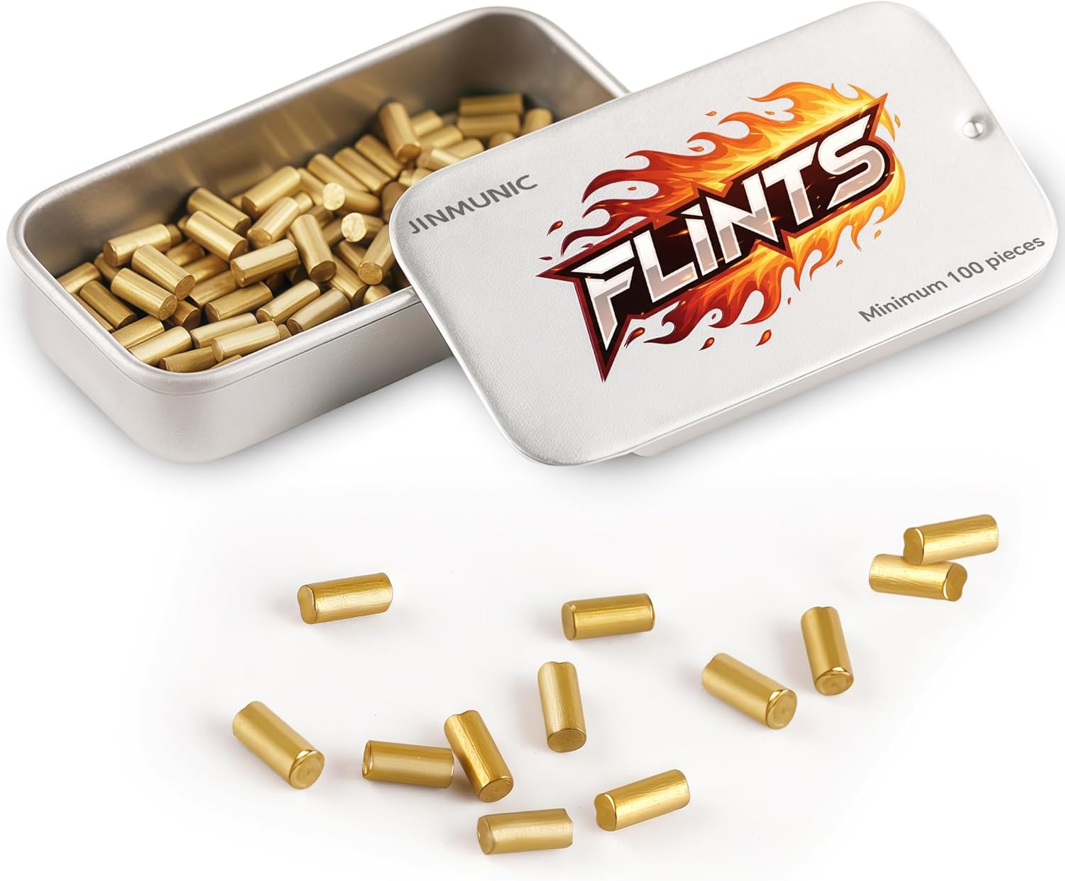 2.5mm Lighter Flint Refills (100pcs) - Universal Highgrade Flints Replacement Stones Compatible with Zippo and Dupont Lighters - Image 1