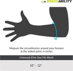 BraceAbility tennis elbow strap applied on forearm