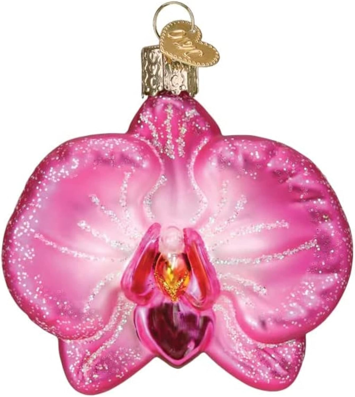 Old World Christmas Garlic Ornament side profile showing glass mold