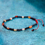 Jewever lava rock diffuser anklet texture detail