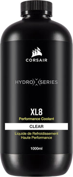 Corsair Hydro X Series XL8 Performance Coolant front view 1L bottle for custom liquid cooling loops