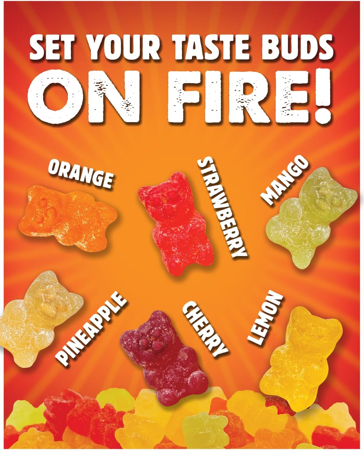 Huer - Frank's RedHot Original Spicy Gummy Bears 2 Pack - Sweet, Spicy, Salty, Fruity Candy - 6 Flavors - A Fiery Twist on Classic Gummies - 4.93oz Bags (Pack of 2) - Image 5