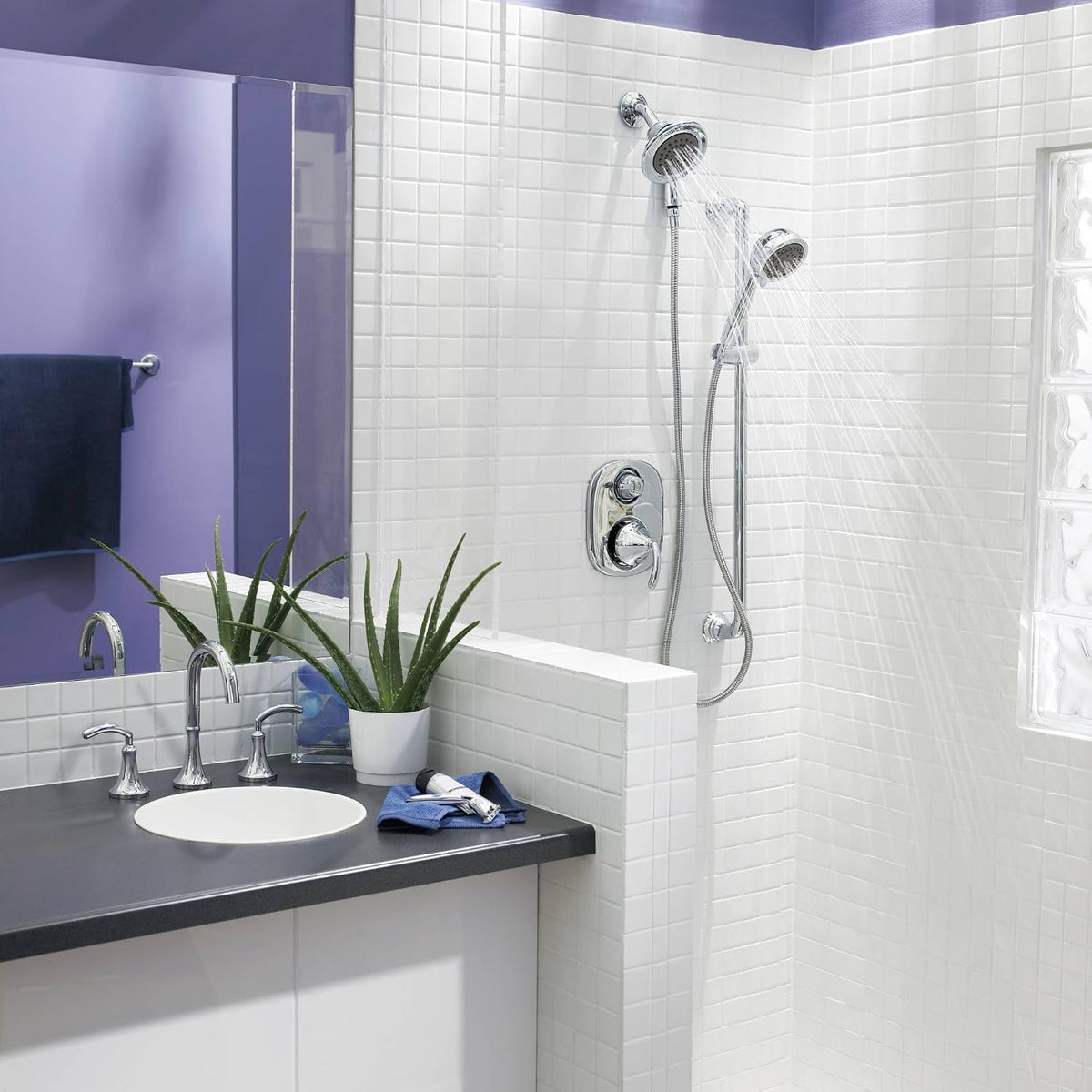 Moen Icon showerhead spray face close up