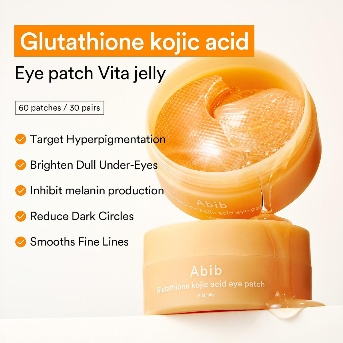 Abib eye patch duo packaging showing two jars