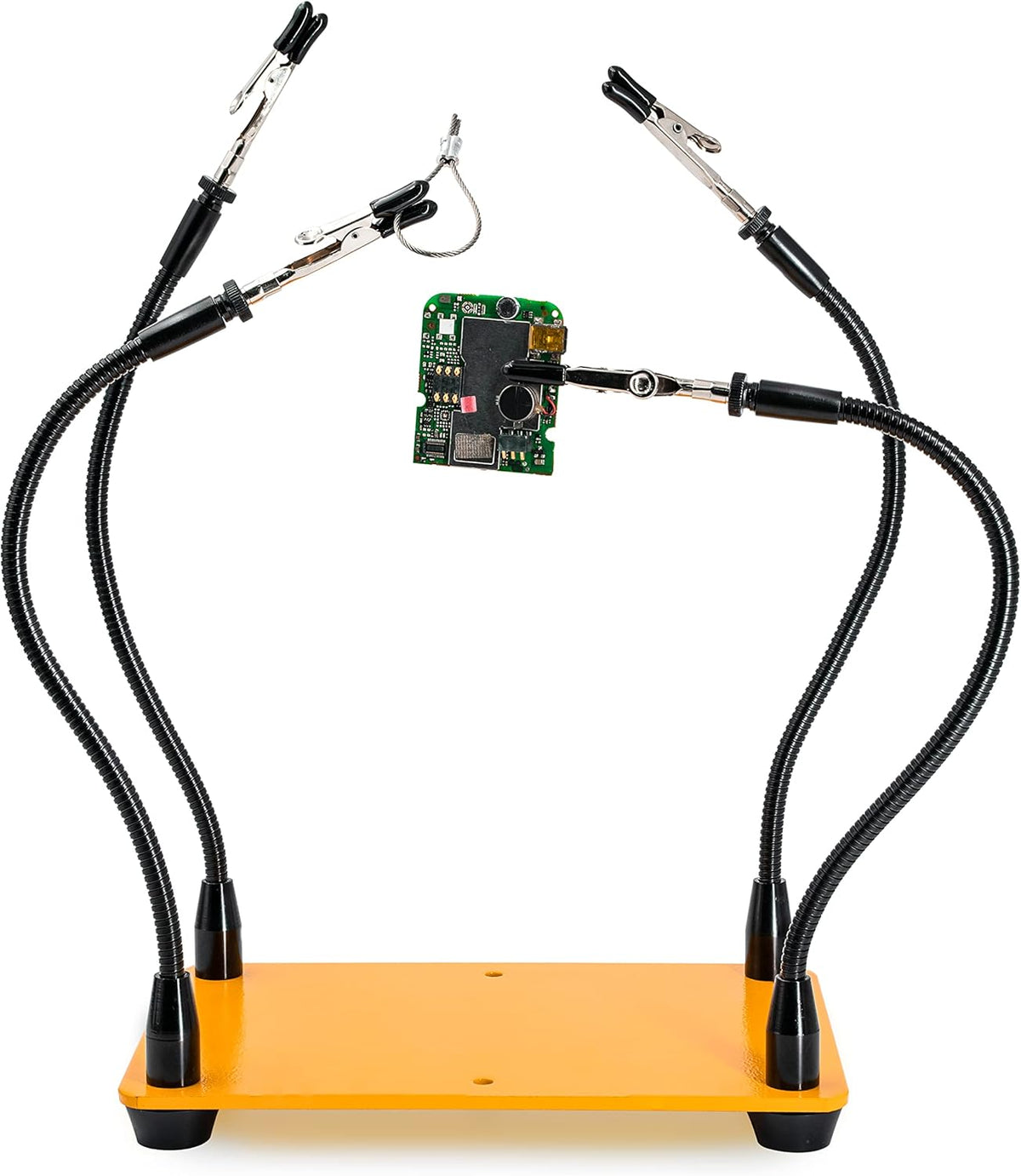 Third Hand Soldering Tool PCB Holder Two Magnetic Based Flexible Metal Arms Helping Hands Crafts Jewelry Hobby Workshop Helping Station Non-Slip Steel Weighted Base - Image 12