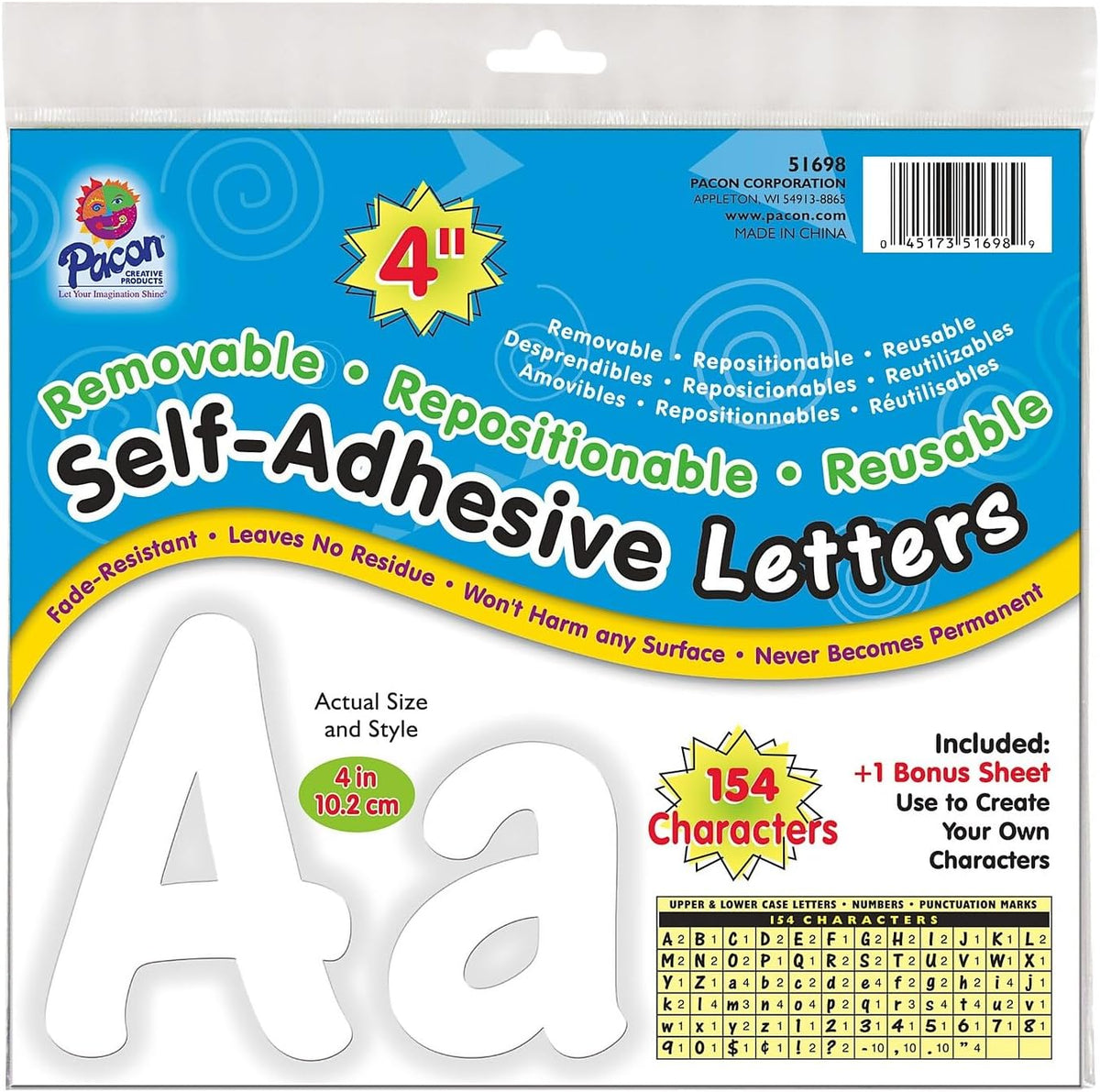 Pacon bulletin board display using yellow cheery font letters