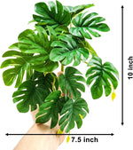 Close up of Woyrise fake Monstera leaves for terrariums