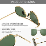 SUNGAIT pilot sunglasses showing metal frame detail