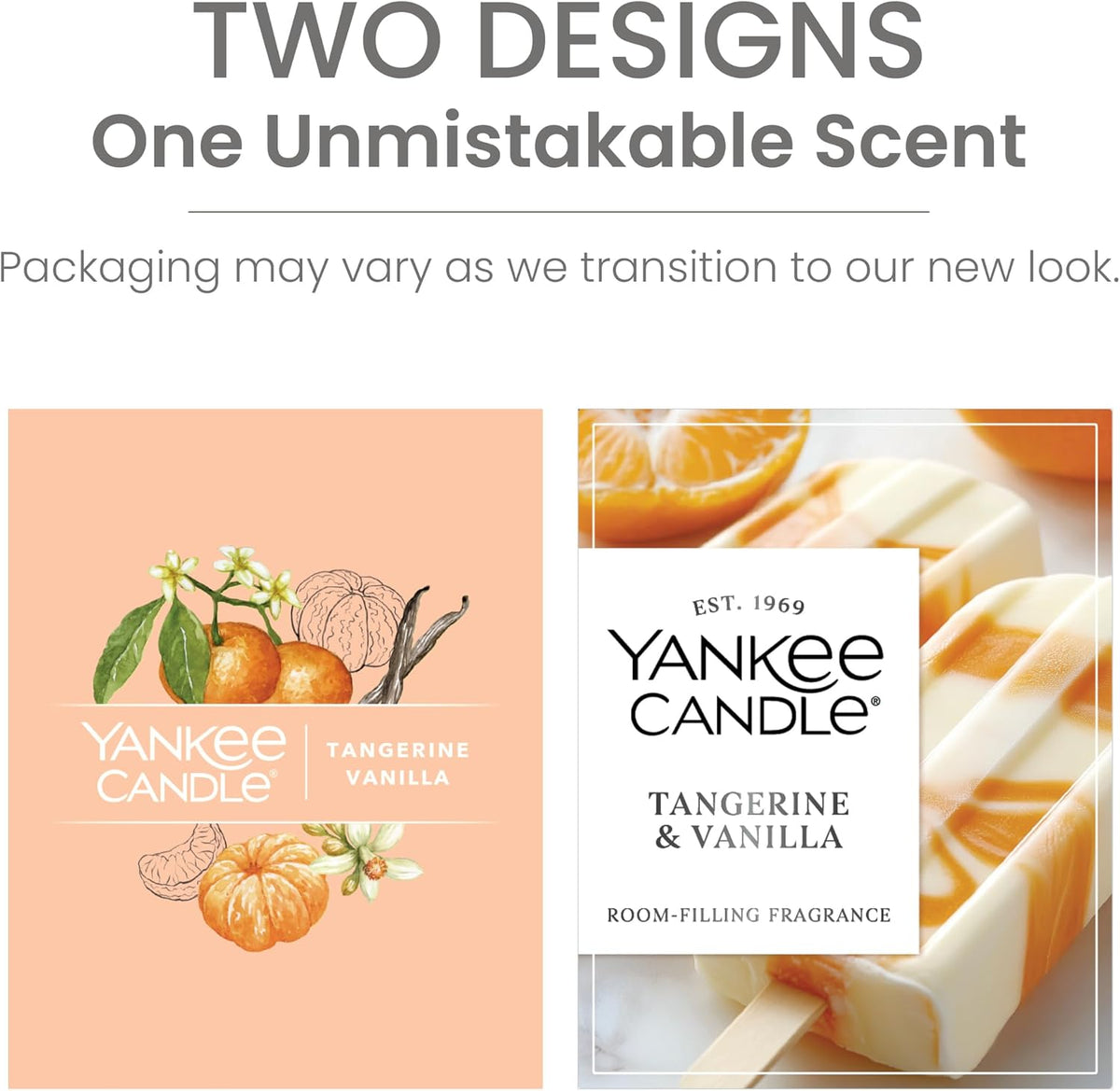 Yankee Candle lifestyle image displaying the candle on a wooden table decor