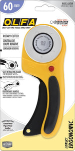 Olfa fabric cutting tool safety lock mechanism