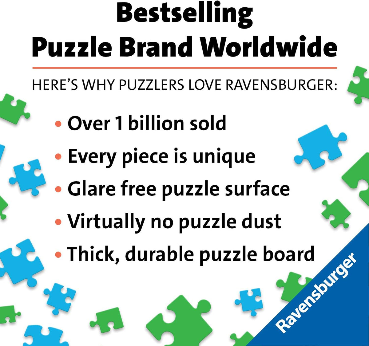 Ravensburger puzzle unique piece shapes close up