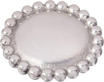 MARIPOSA round pearl napkin weight front view silver table accessory
