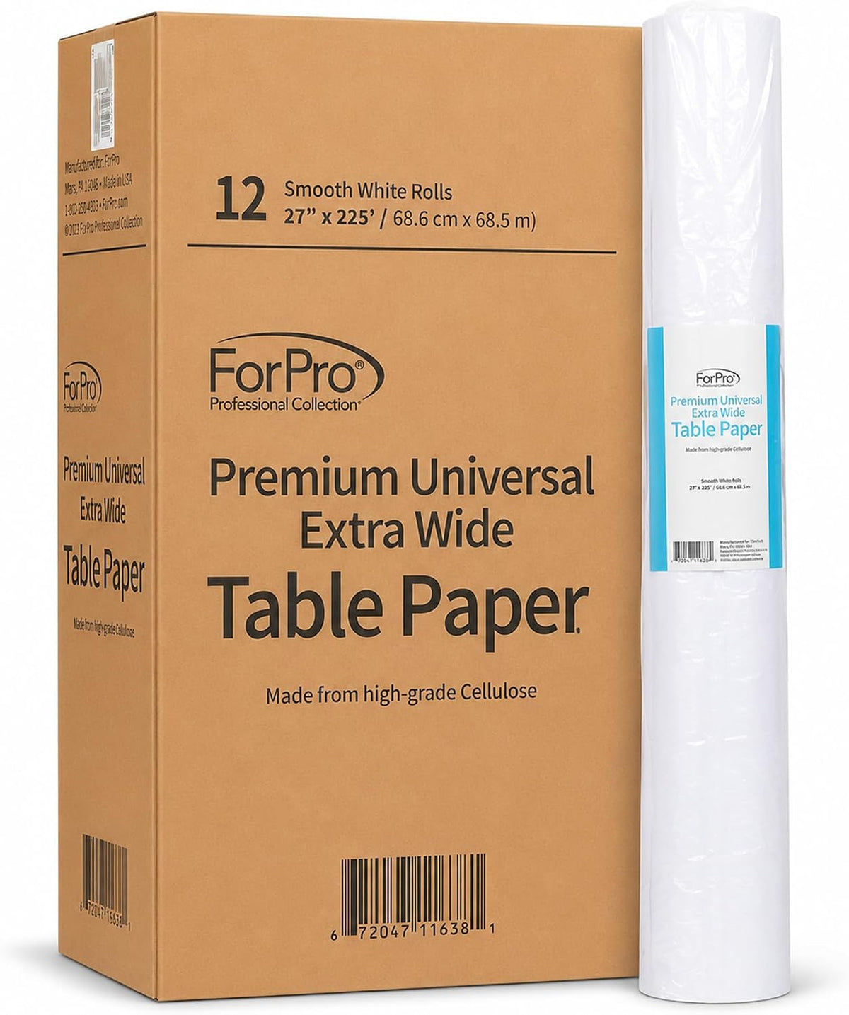 ForPro salon table paper setup in spa room