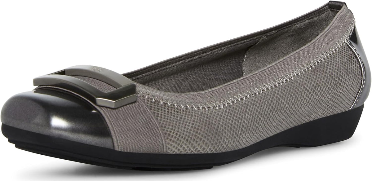 Anne Klein shoes square cap toe close up