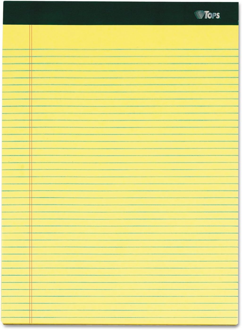 TOPS legal ruled notepad highlighting three hole punched margin