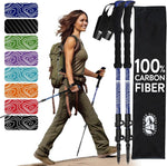 100% Carbon Fiber Trekking Poles by USA Brand - Ultra Strong Lightweight Collapsible Hiking Poles with Cork and EVA Foam Grips & Quick Adjustable Flip Locks - Image 12