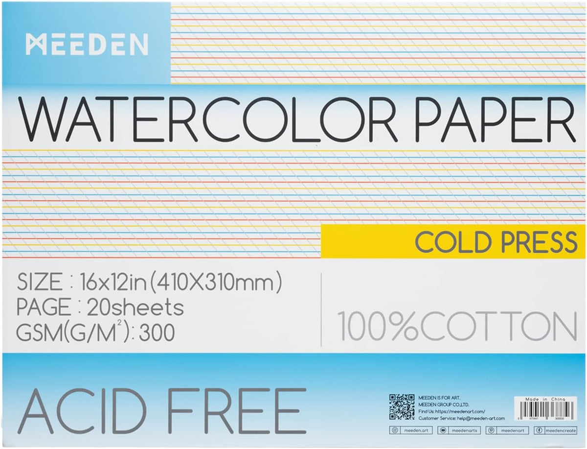 MEEDEN watercolor paper block front view