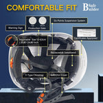 Safebuilder hard hat fitted with tinted protective visor